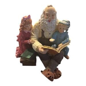 Possible Dreams Santa Stocking Holder Vintage Book & Slippers